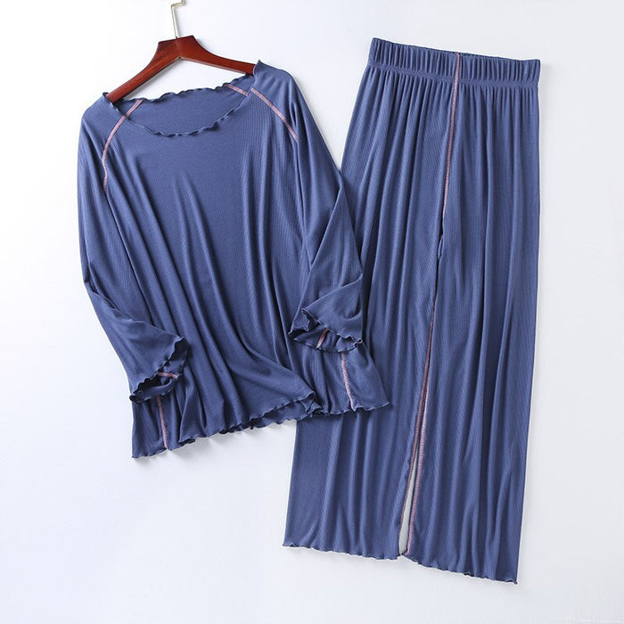 Women's Wide-Legged Pants Pajama Set Ensemble