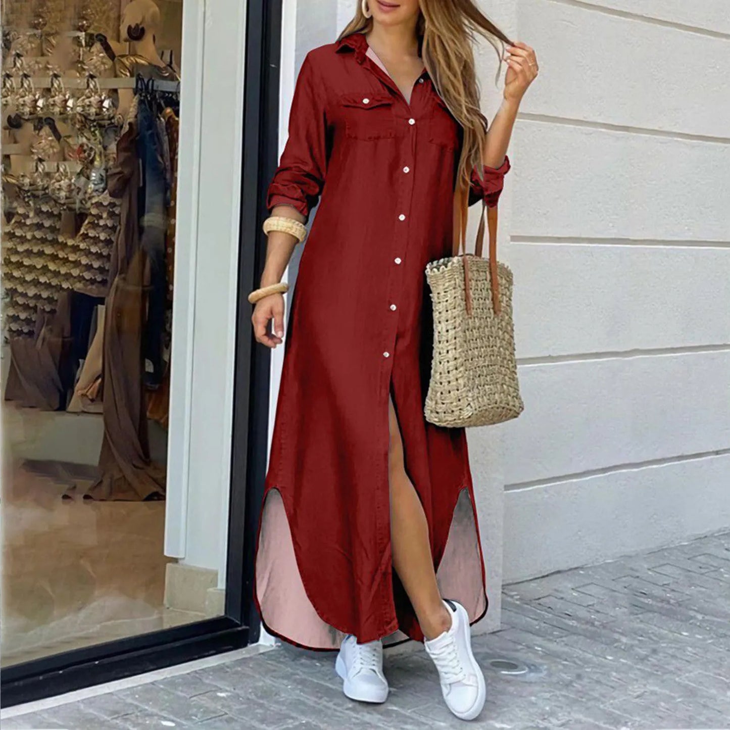 Irregular Maxi Cardigan Dress