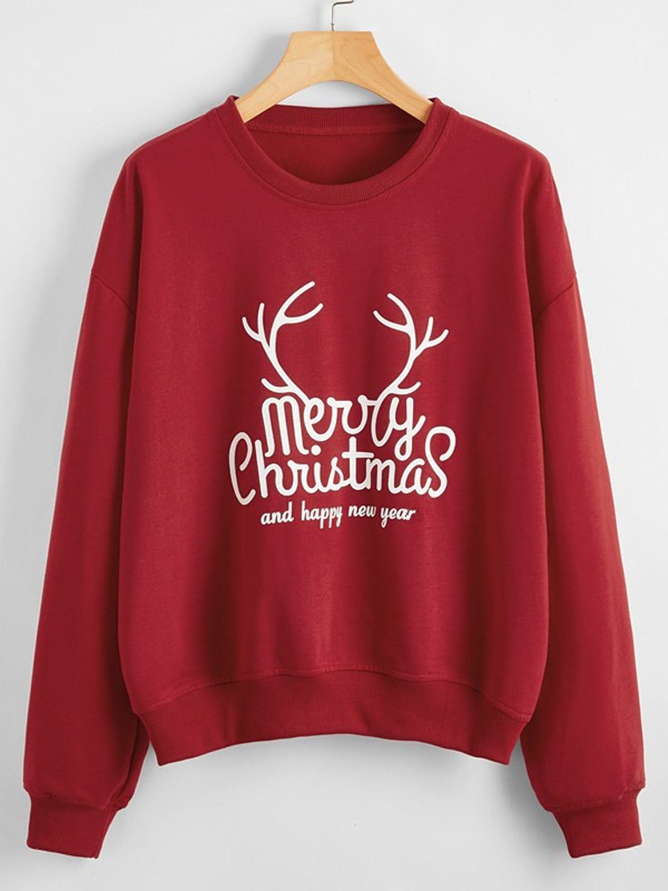 Loose Merry Christmas Long Sleeve Sweater