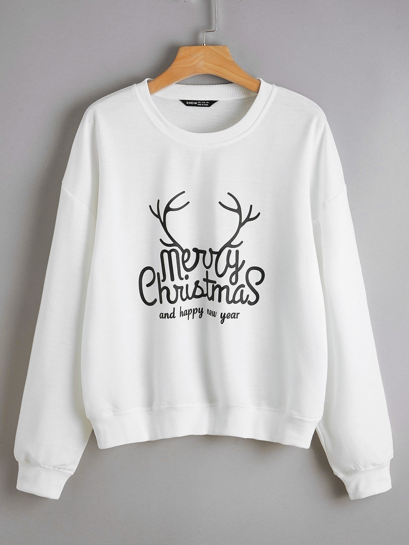 Loose Merry Christmas Long Sleeve Sweater