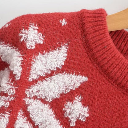 Christmas Giant Tree Snowflake Knitted Thick Sweater