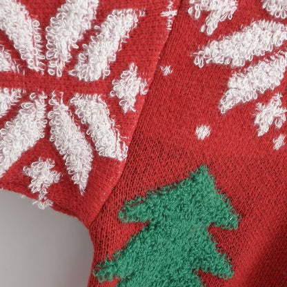 Christmas Giant Tree Snowflake Knitted Thick Sweater