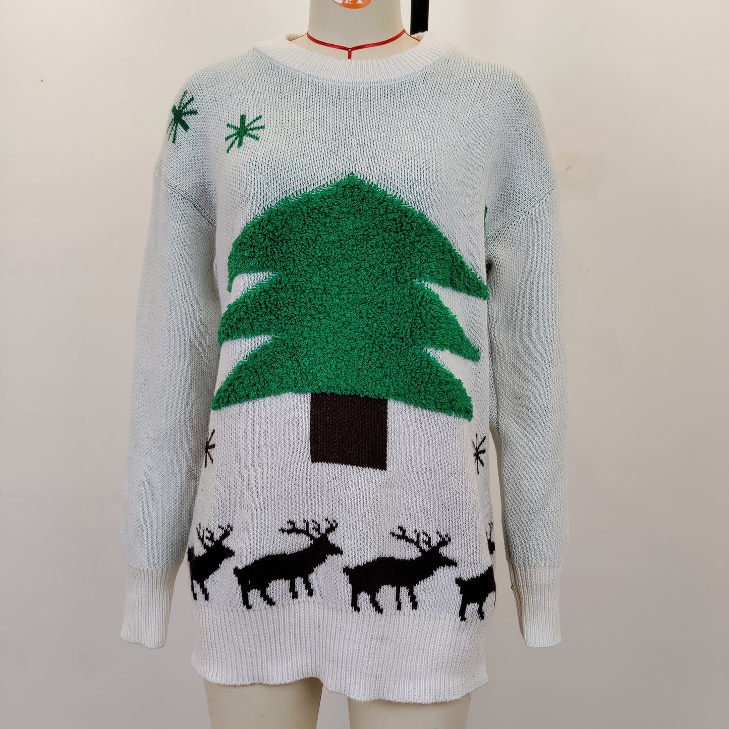 Snowflake Jacquard Pullover Sweater