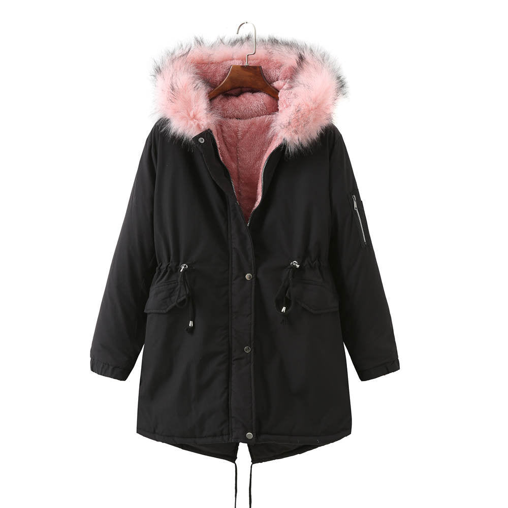 Winter Fleece Lined Thick Padded Coat Parkas