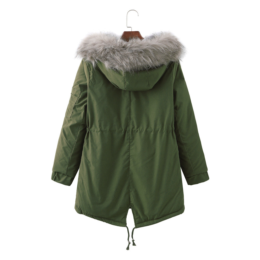 Winter Fleece Lined Thick Padded Coat Parkas