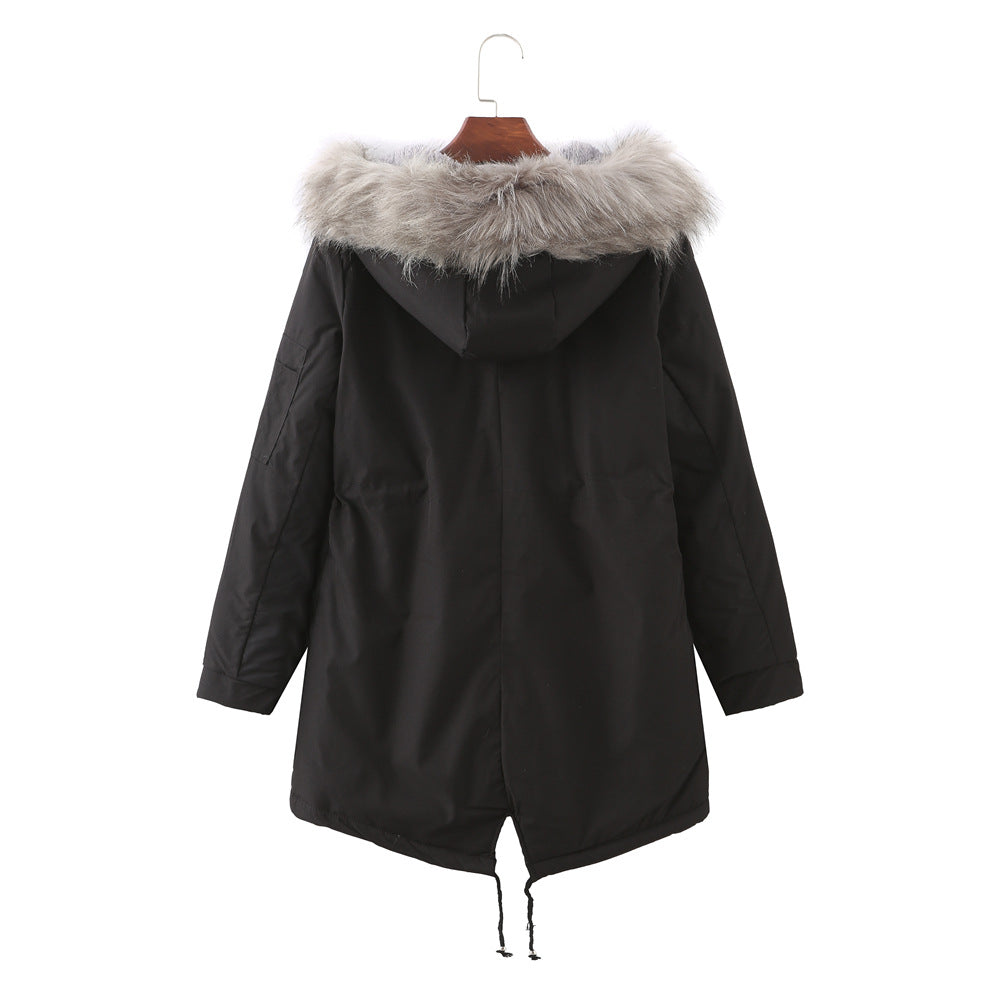 Winter Fleece Lined Thick Padded Coat Parkas