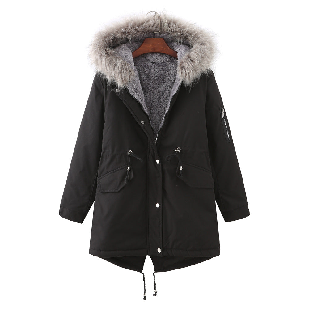 Winter Fleece Lined Thick Padded Coat Parkas