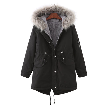 Winter Fleece Lined Thick Padded Coat Parkas