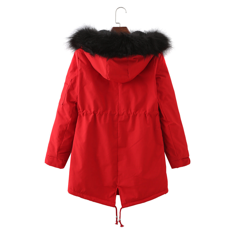 Winter Fleece Lined Thick Padded Coat Parkas