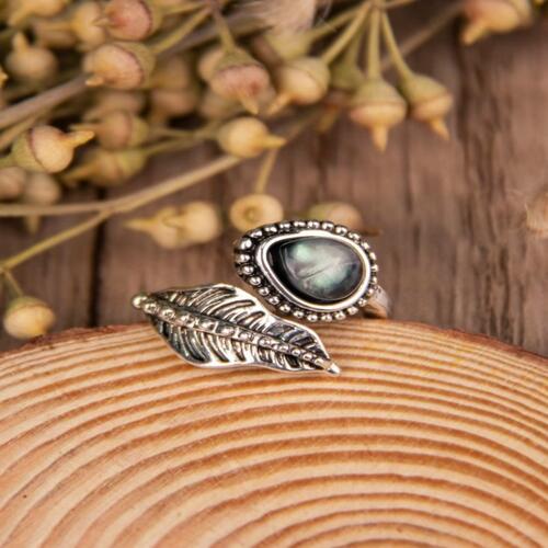 Alloy Moonstone Leaf Style Ring