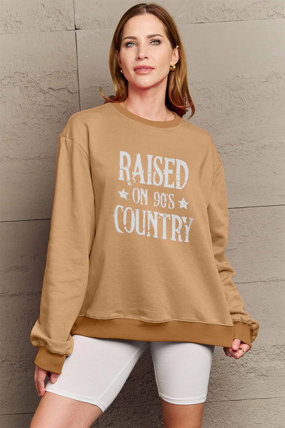 RAISED ON 90S COUNTRY Sweat-shirt imprimé graphique