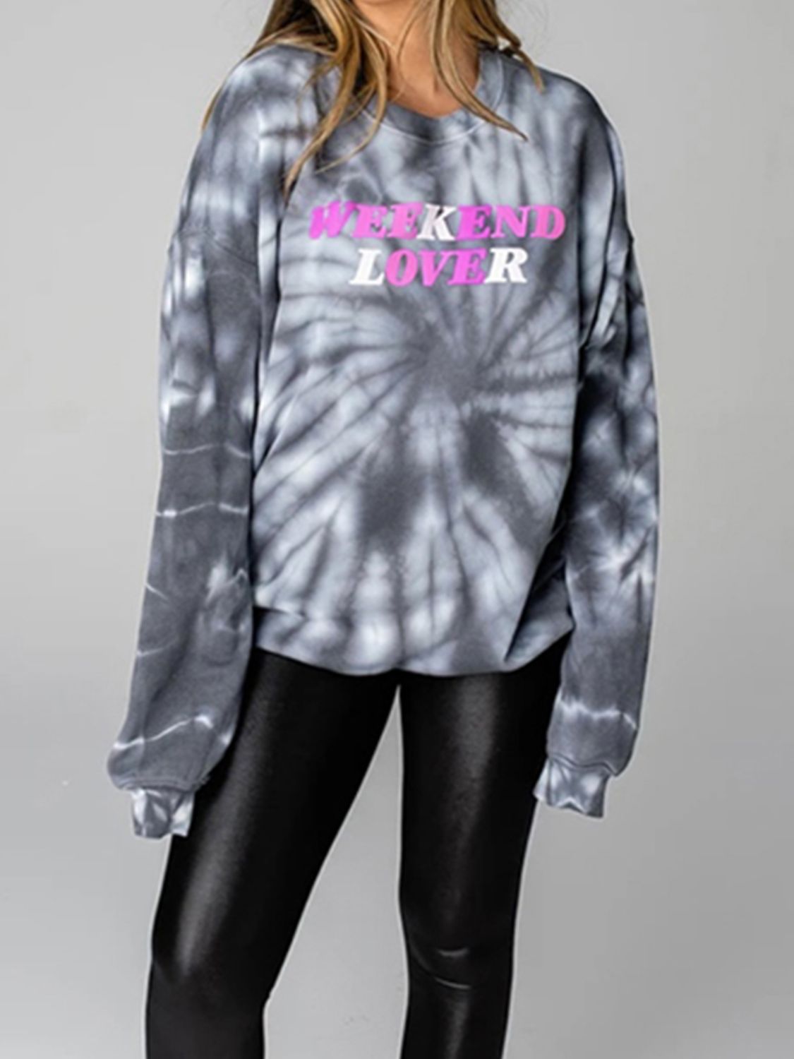 WEEKEND Tie Dye Graphic Printed Sweatshirt