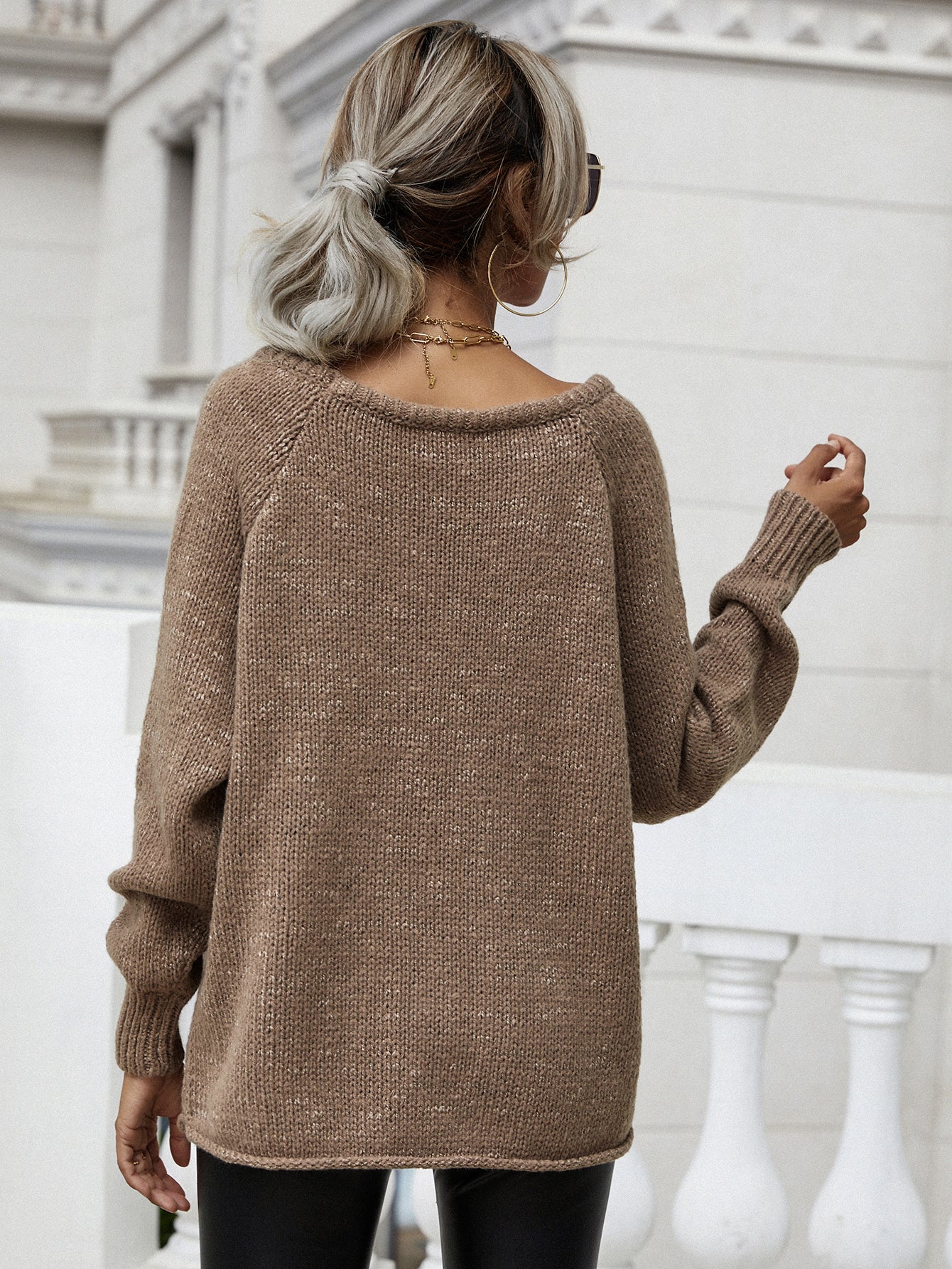 Strapless Knit Loose Pullover Sweater