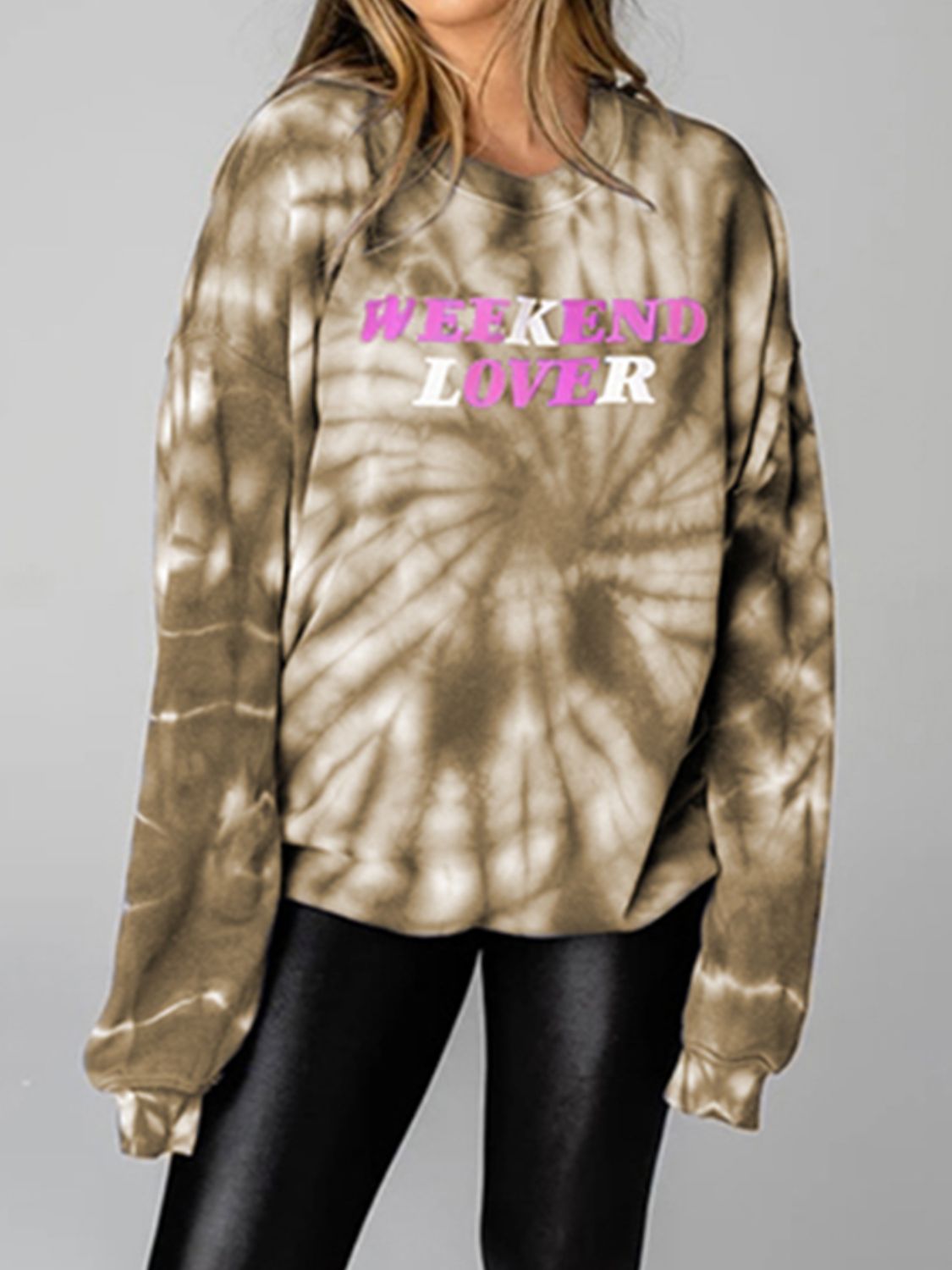 WEEKEND Tie Dye Graphic Printed Sweatshirt