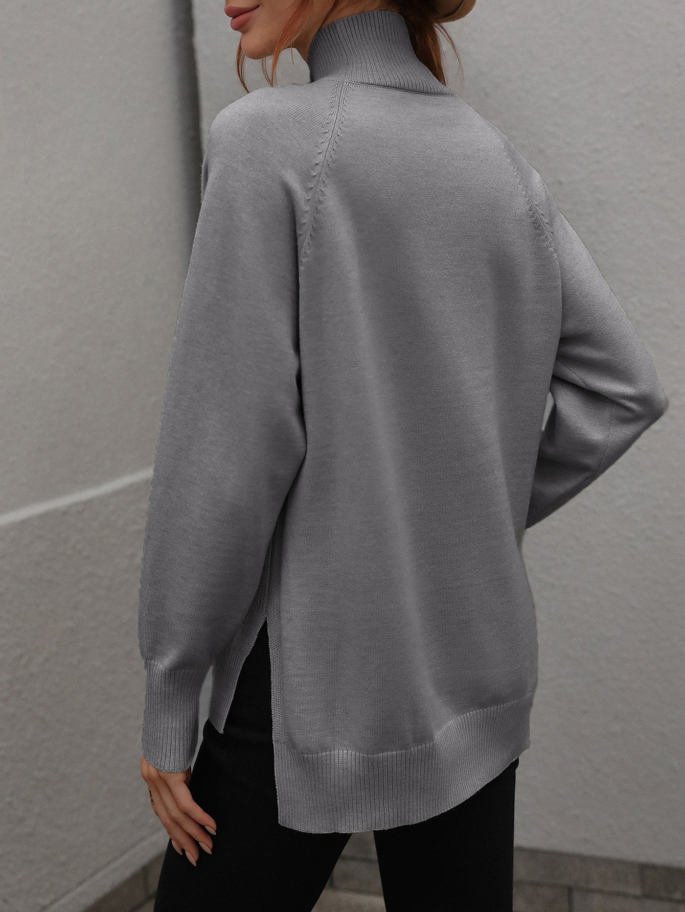 Effortless Style Plain Loose Sweater