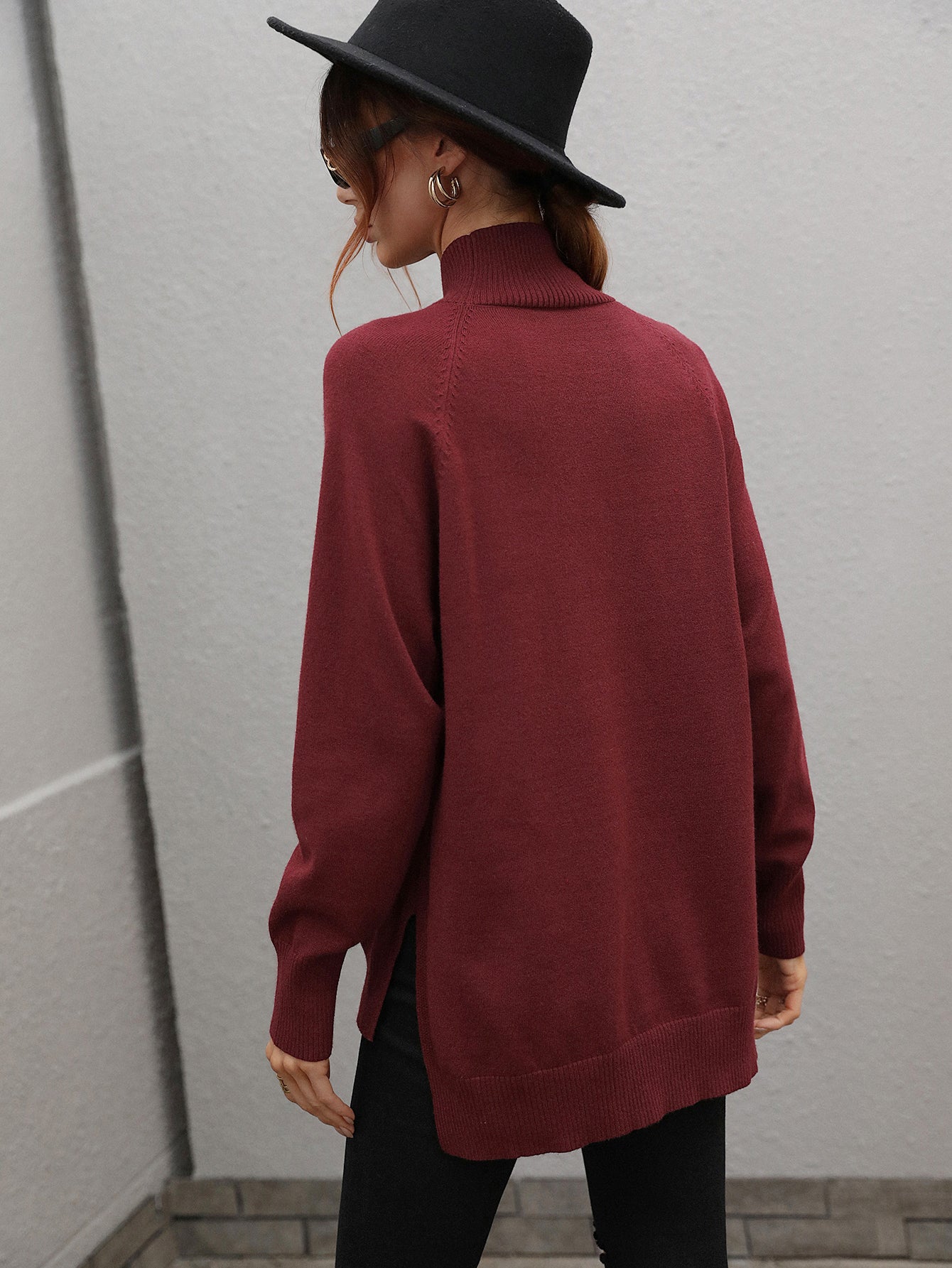 Effortless Style Plain Loose Sweater