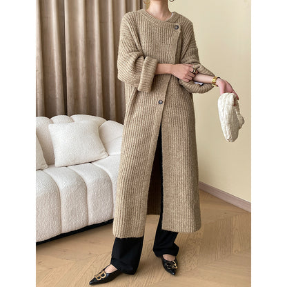 Long Thick Knitted Cardigan Baggy Coat