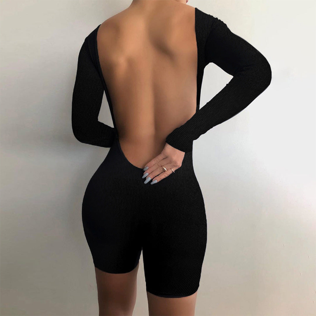 Comfort Cutout Backless Romper