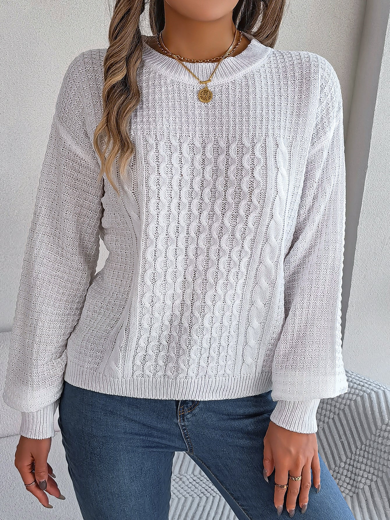 Winter Twist Lantern Casual Pullover Sweater