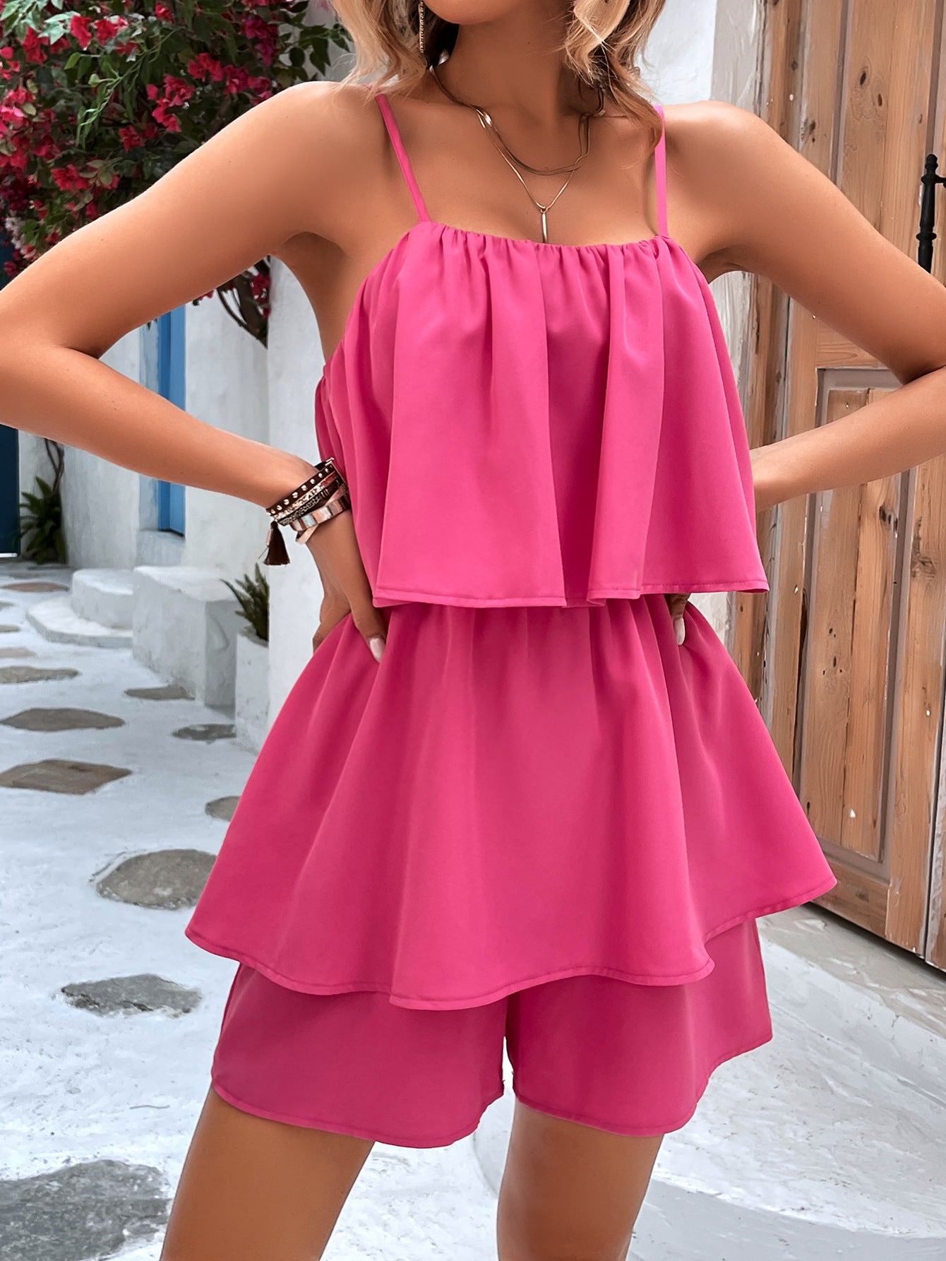 Summer Chic Sleeveless Suspender Romper