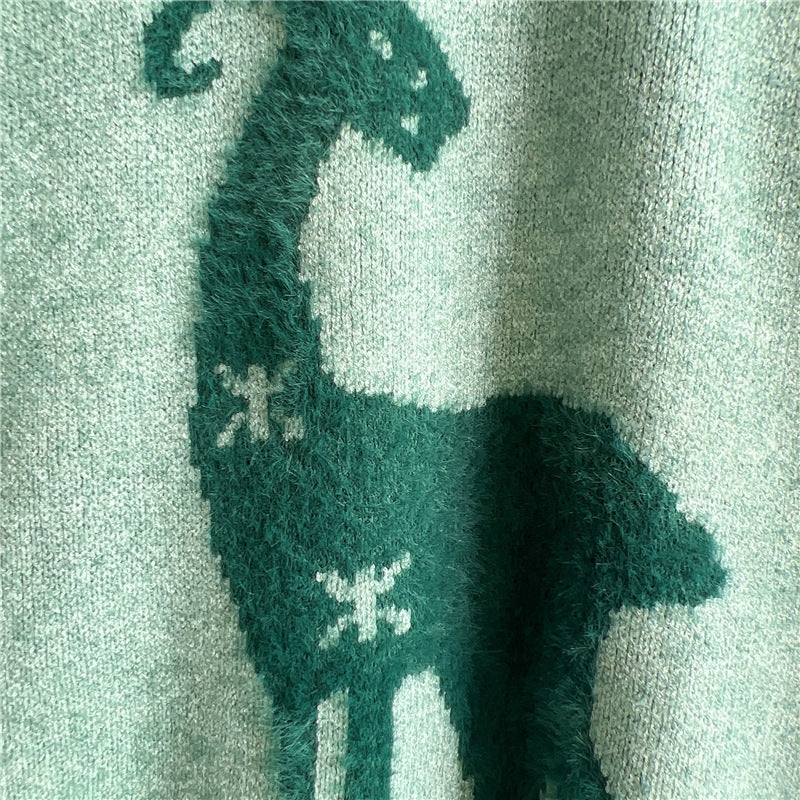 Christmas Snowflake Deer Jacquard Knitted Sweater