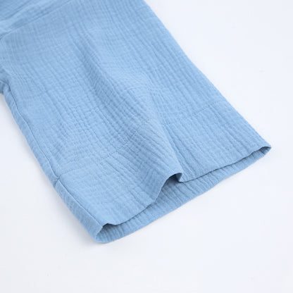 Casual Double Layer Short Cardigan Bathrobe