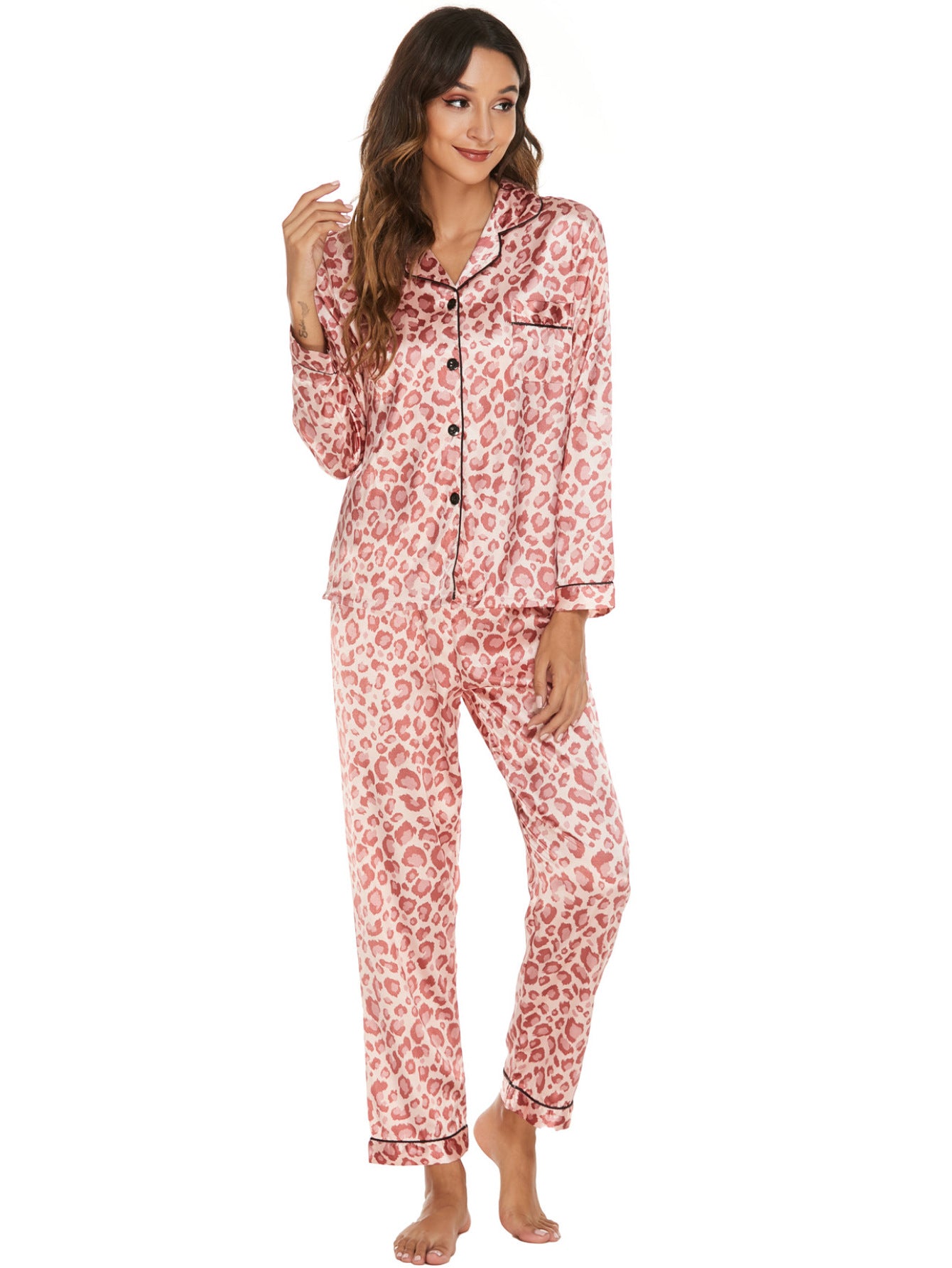 Long Sleeve Home Wear Pajamas Suit