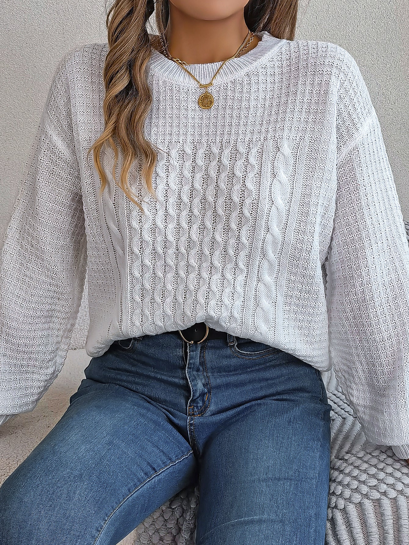 Winter Twist Lantern Casual Pullover Sweater