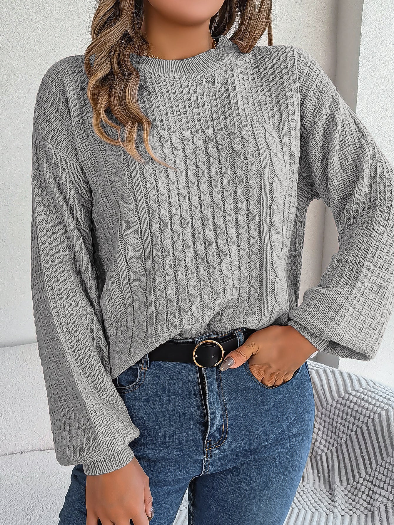 Winter Twist Lantern Casual Pullover Sweater