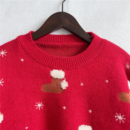 Christmas Thickened Socks Jacquard Knitted Sweater