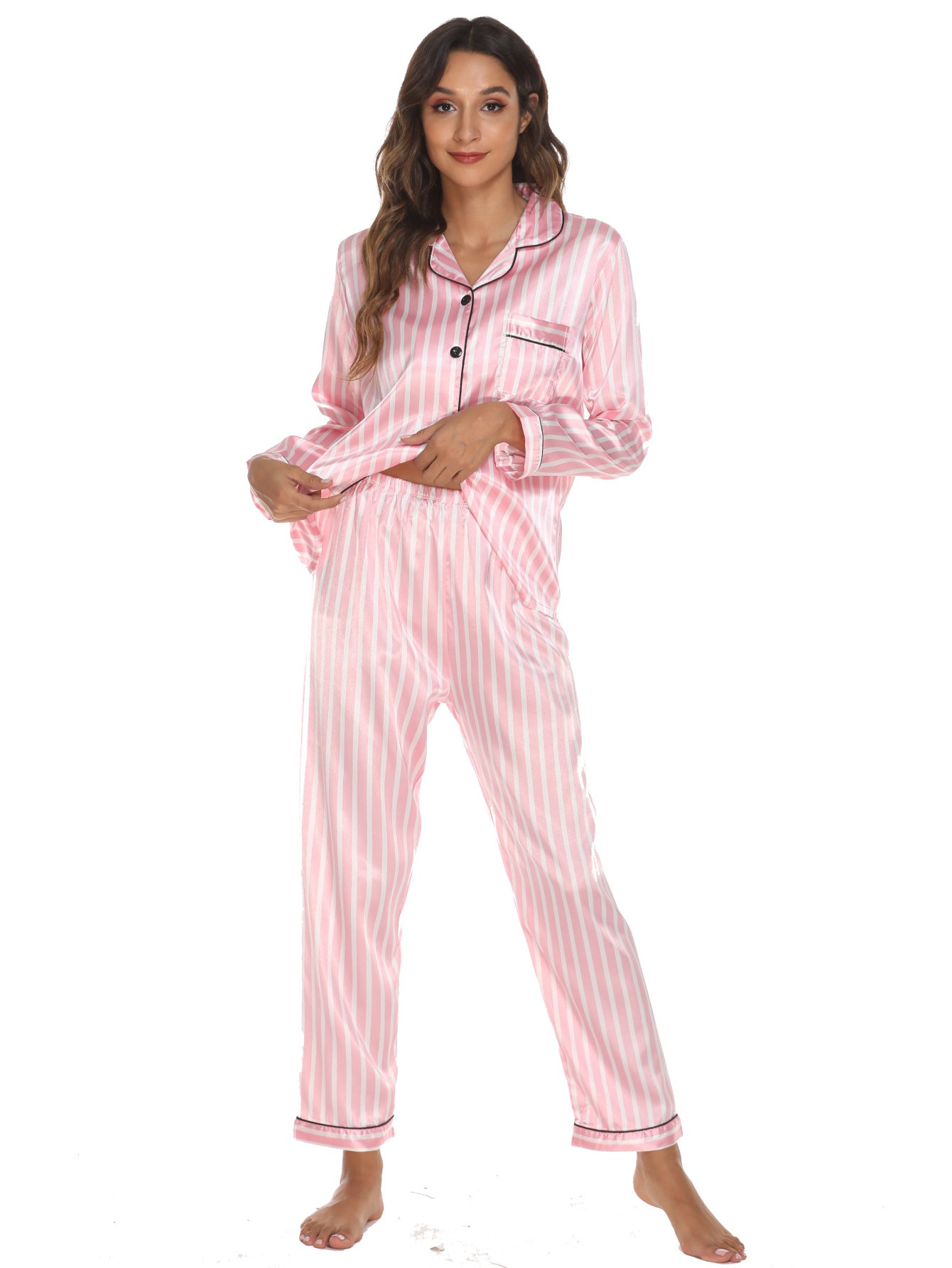 Long Sleeve Home Wear Pajamas Suit