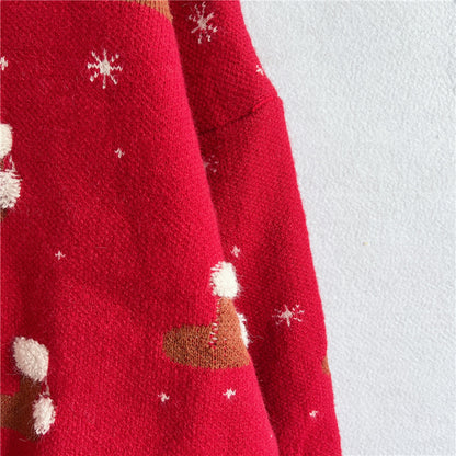 Christmas Thickened Socks Jacquard Knitted Sweater