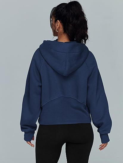 Casual Half Zipper Velvet Sweatshirt Hoodie