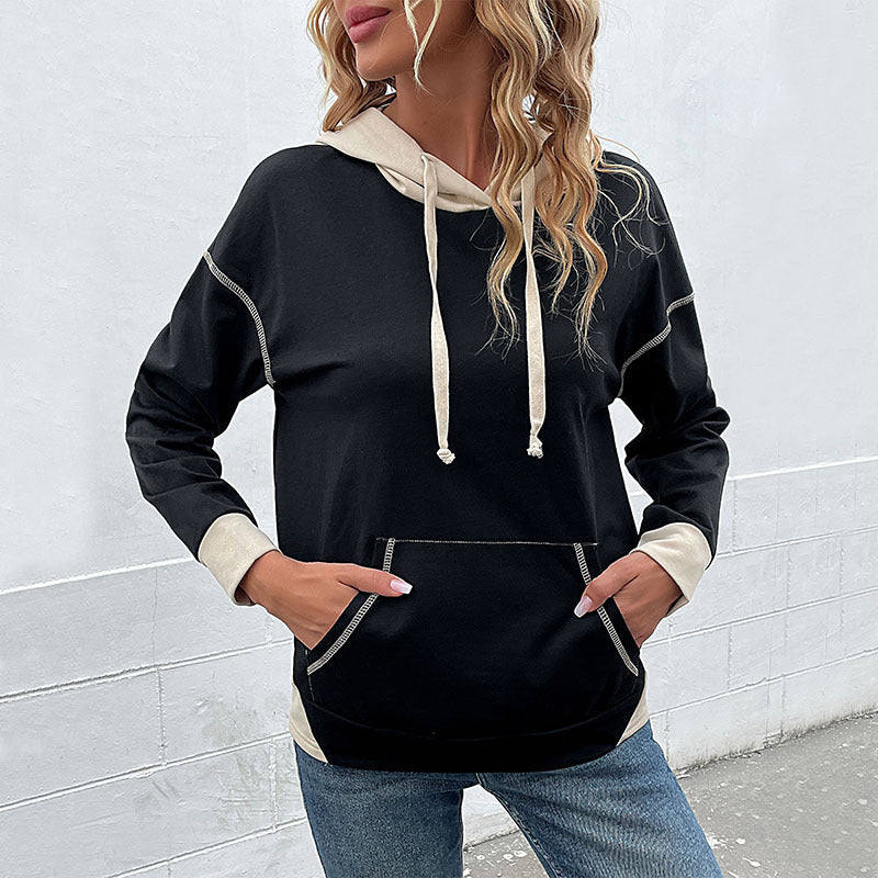 Stylish Embroidered Long Sleeve Sweater Hoodie