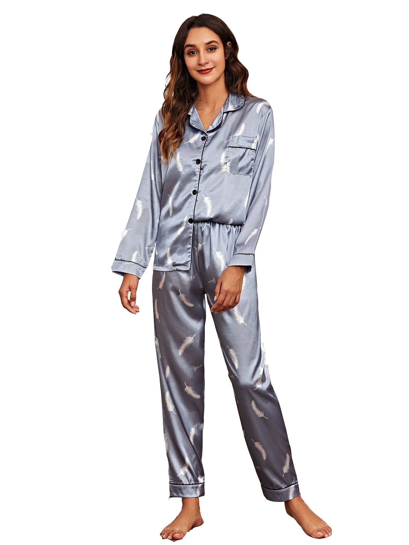 Long Sleeve Home Wear Pajamas Suit