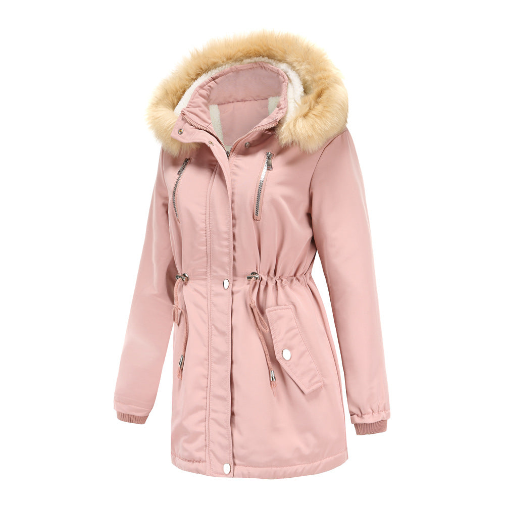 Removable Hat Fleece Padded Coat Parkas