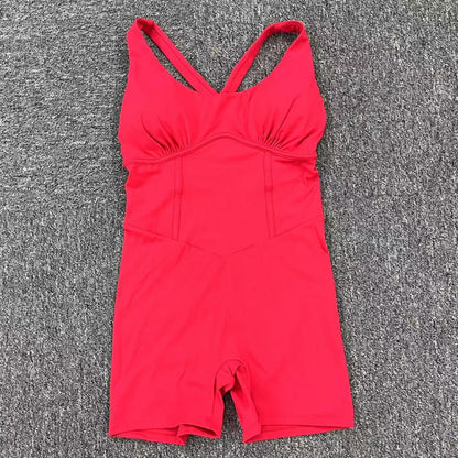 Cross Strap Backless Fitness Yoga Jumpsuit