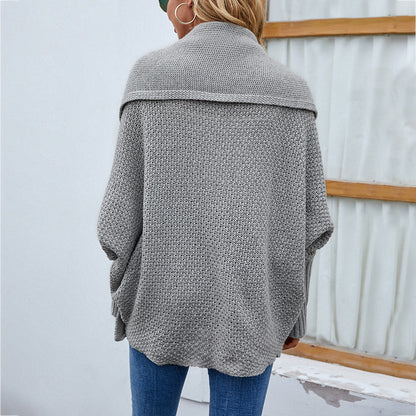Casual Plain Knit Sweater Cardigan