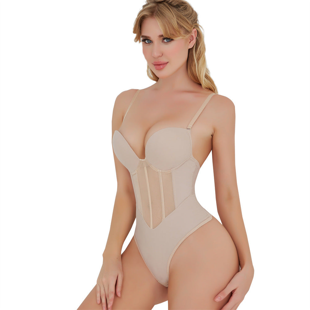 Breathable Mesh Sling Shapewear Teddies Bodysuit