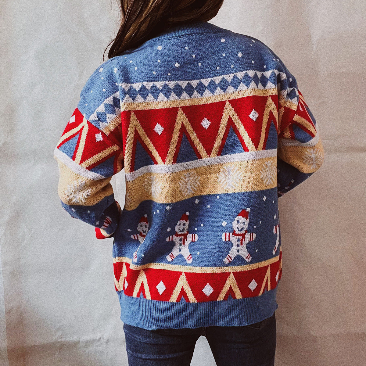 Christmas Casual Snowman Knitted Designed Pullover Sweater