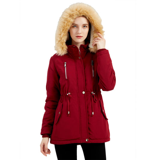 Removable Hat Fleece Padded Coat Parkas