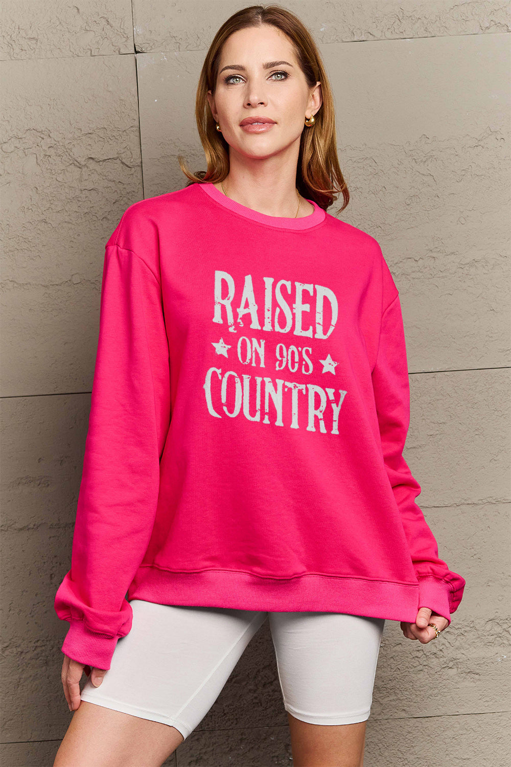 RAISED ON 90S COUNTRY Sweat-shirt imprimé graphique