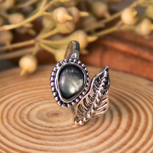 Alloy Moonstone Leaf Style Ring