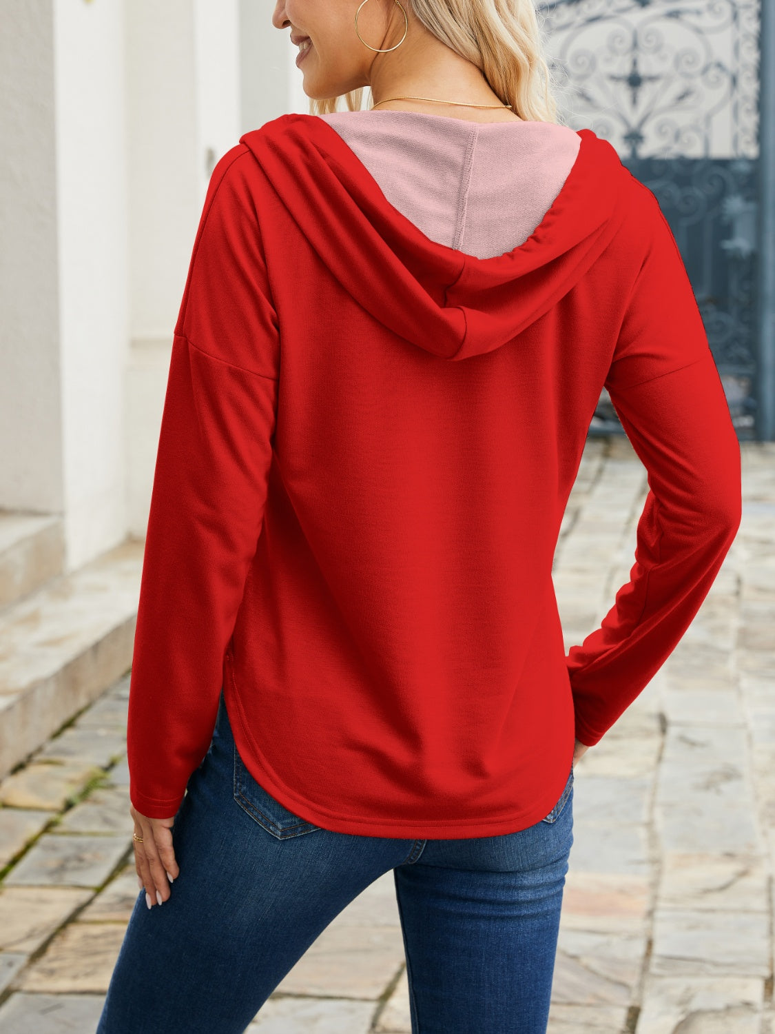 Affectionate Drawstring Long Sleeve Hoodie