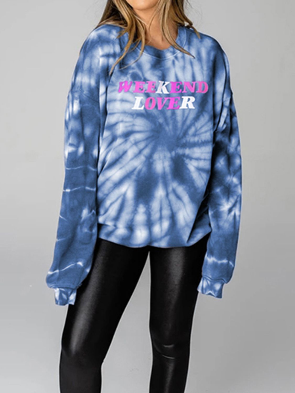 WEEKEND Tie Dye Graphic Printed Sweatshirt