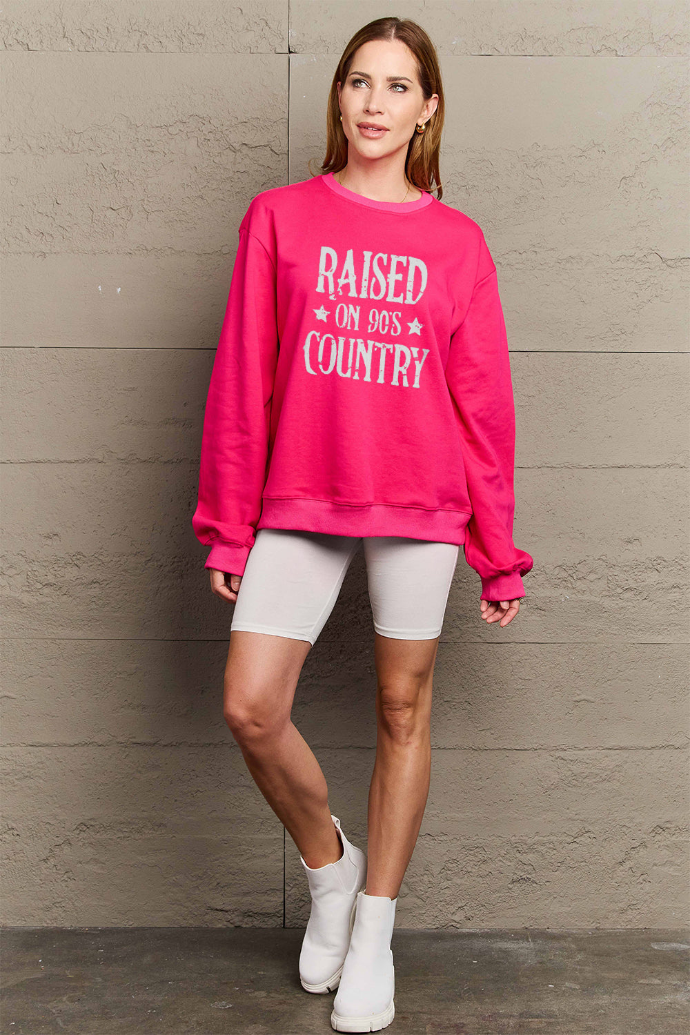 RAISED ON 90S COUNTRY Sweat-shirt imprimé graphique