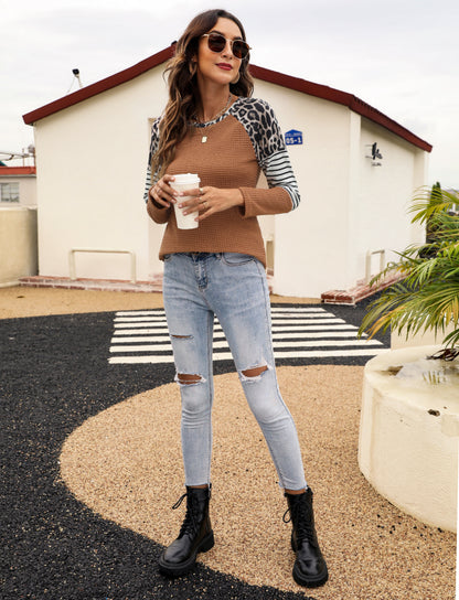 Fashionable Waffle Panel T Shirt