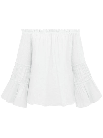 Haut chemisier élégant à manches évasées