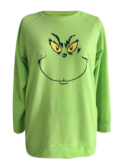 Greg Grinch Printed Long Sleeve Sweatshirt