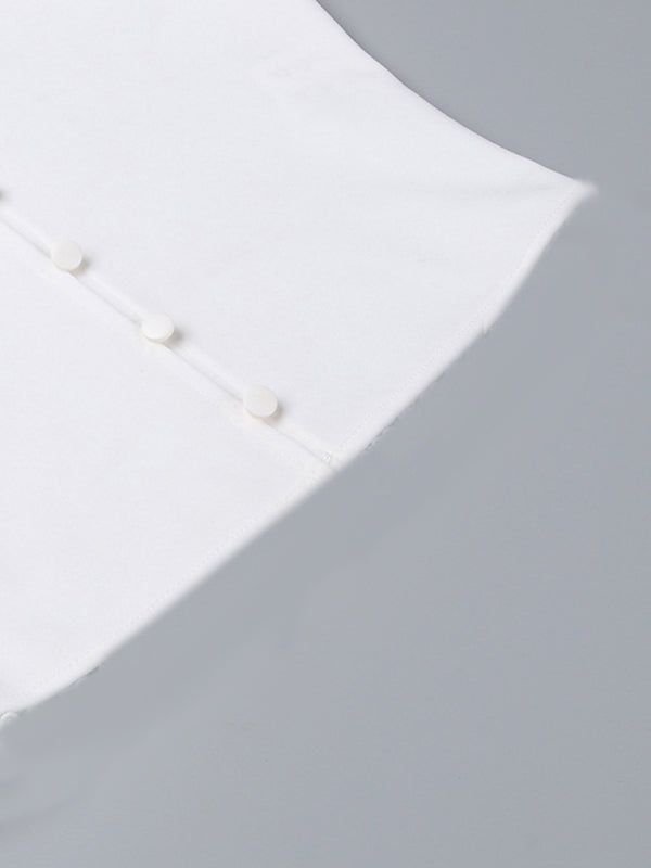 Elegantes Trägershirt aus Sling-Spitze mit festem Knopf